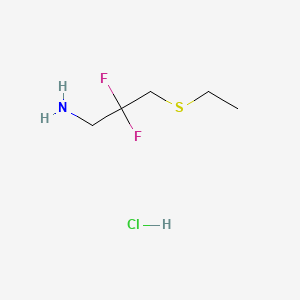 3-(Ethylsulfanyl)-2,2-difluoropropan-1-amine hydrochloride - 