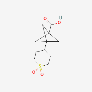 3-(1,1-Dioxo-1lambda6-thian-4-yl)bicyclo[1.1.1]pentane-1-carboxylic acid - 
