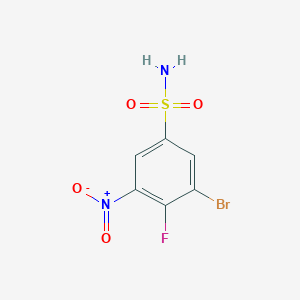 3-Bromo-4-fluoro-5-nitrobenzene-1-sulfonamide - 