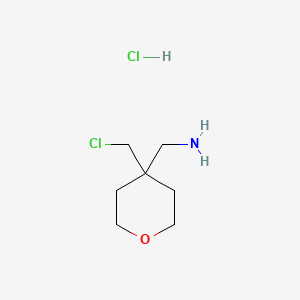 1-[4-(Chloromethyl)oxan-4-yl]methanamine hydrochloride - 