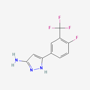 5-(4-fluoro-3-trifluoromethyl-phenyl)-2H-pyrazol-3-ylamine - 
