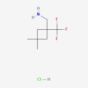 1-[3,3-Dimethyl-1-(trifluoromethyl)cyclobutyl]methanamine hydrochloride - 