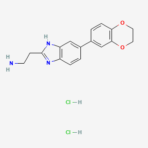 2-[5-(2,3-dihydro-1,4-benzodioxin-6-yl)-1H-1,3-benzodiazol-2-yl]ethan-1-amine dihydrochloride - 
