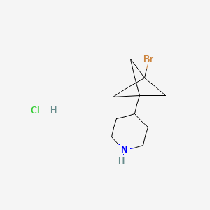 4-{3-Bromobicyclo[1.1.1]pentan-1-yl}piperidine hydrochloride - 