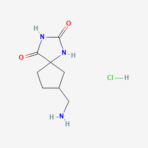 7-(Aminomethyl)-1,3-diazaspiro[4.4]nonane-2,4-dione hydrochloride - 