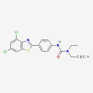 1-[4-(4,6-Dichloro-1,3-benzothiazol-2-yl)phenyl]-3-ethyl-3-(prop-2-yn-1-yl)urea - 