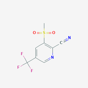 3-Methanesulfonyl-5-(trifluoromethyl)pyridine-2-carbonitrile - 