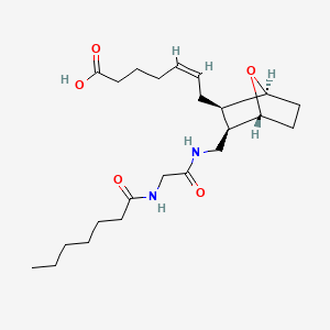 3-((((-Oxoheptyl)amino)acetyl)amino)methyl-7-oxobicyclo(2.2.1)hept-2-yl-5-heptenoic acid - 107332-47-8