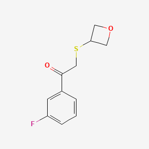 1-(3-Fluorophenyl)-2-(oxetan-3-ylthio)ethan-1-one - 
