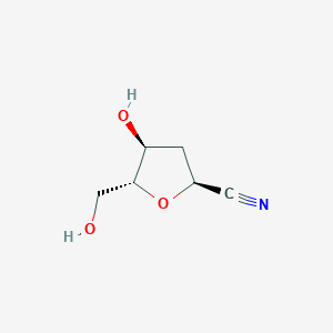 (2S,4S,5R)-4-hydroxy-5-(hydroxymethyl)oxolane-2-carbonitrile - 