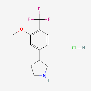 3-[3-Methoxy-4-(trifluoromethyl)phenyl]pyrrolidinehydrochloride - 
