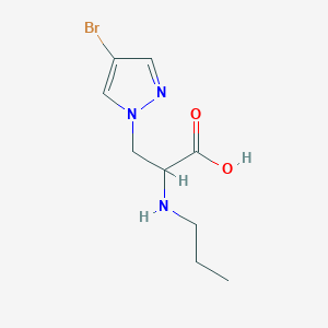 3-(4-Bromo-1h-pyrazol-1-yl)-2-(propylamino)propanoic acid - 