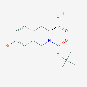 (3R)-7-bromo-2-[(2-methylpropan-2-yl)oxycarbonyl]-3,4-dihydro-1H-isoquinoline-3-carboxylic acid - 