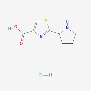2-(Pyrrolidin-2-yl)-1,3-thiazole-4-carboxylic acid hydrochloride - 