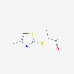 3-[(4-Methyl-1,3-thiazol-2-yl)sulfanyl]butan-2-one - 