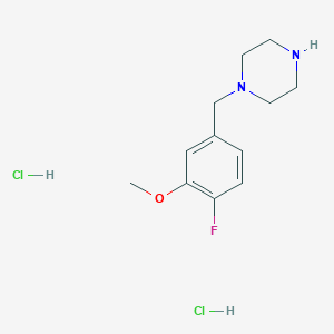 1-[(4-Fluoro-3-methoxyphenyl)methyl]piperazine dihydrochloride - 