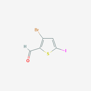 3-Bromo-5-iodothiophene-2-carbaldehyde - 