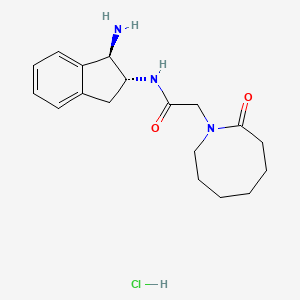 N-[(1R,2R)-1-amino-2,3-dihydro-1H-inden-2-yl]-2-(2-oxoazocan-1-yl)acetamidehydrochloride - 