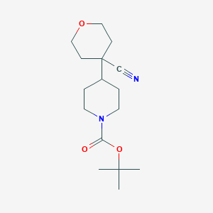 Tert-butyl4-(4-cyanooxan-4-yl)piperidine-1-carboxylate - 