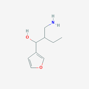 2-(Aminomethyl)-1-(furan-3-yl)butan-1-ol - 