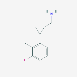(2-(3-Fluoro-2-methylphenyl)cyclopropyl)methanamine - 