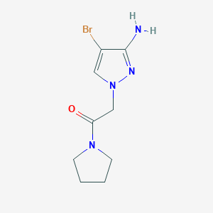 2-(3-Amino-4-bromo-1h-pyrazol-1-yl)-1-(pyrrolidin-1-yl)ethan-1-one - 