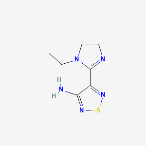 4-(1-Ethyl-1h-imidazol-2-yl)-1,2,5-thiadiazol-3-amine - 