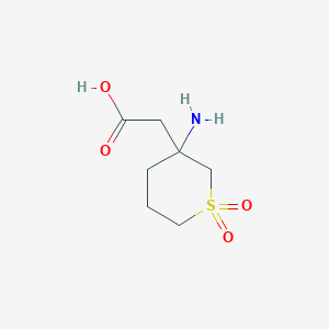 2-(3-Amino-1,1-dioxidotetrahydro-2h-thiopyran-3-yl)acetic acid - 