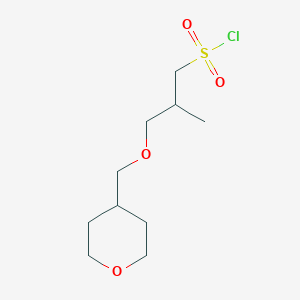 2-Methyl-3-((tetrahydro-2h-pyran-4-yl)methoxy)propane-1-sulfonyl chloride - 