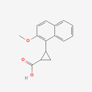 2-(2-Methoxynaphthalen-1-yl)cyclopropane-1-carboxylic acid - 