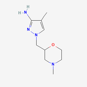 4-Methyl-1-((4-methylmorpholin-2-yl)methyl)-1h-pyrazol-3-amine - 