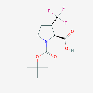 (2S,3S)-1-(Tert-butoxycarbonyl)-3-(trifluoromethyl)pyrrolidine-2-carboxylic acid - 2242748-01-0