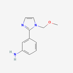 3-(1-(Methoxymethyl)-1h-imidazol-2-yl)aniline - 