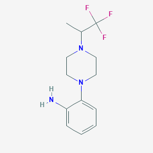 2-[4-(1,1,1-Trifluoropropan-2-yl)piperazin-1-yl]aniline - 