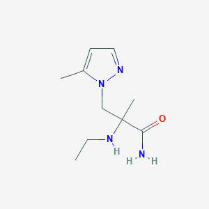 2-(Ethylamino)-2-methyl-3-(5-methyl-1h-pyrazol-1-yl)propanamide - 