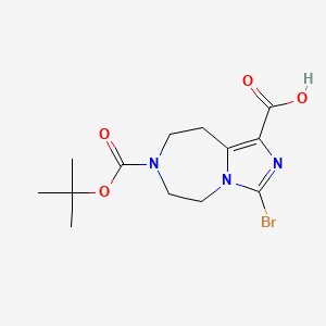 3-bromo-7-[(tert-butoxy)carbonyl]-5H,6H,7H,8H,9H-imidazo[1,5-d][1,4]diazepine-1-carboxylic acid - 