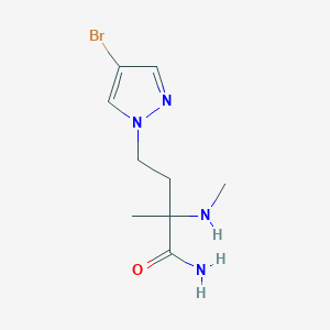 4-(4-Bromo-1h-pyrazol-1-yl)-2-methyl-2-(methylamino)butanamide - 