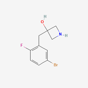 3-(5-Bromo-2-fluorobenzyl)azetidin-3-ol - 
