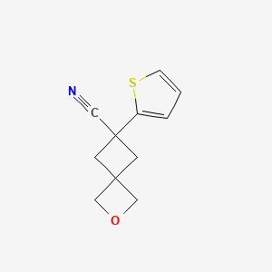 6-(Thiophen-2-yl)-2-oxaspiro[3.3]heptane-6-carbonitrile - 