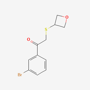 1-(3-Bromophenyl)-2-(oxetan-3-ylthio)ethan-1-one - 