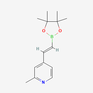 2-Methyl-4-[2-(tetramethyl-1,3,2-dioxaborolan-2-yl)ethenyl]pyridine - 