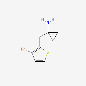 1-((3-Bromothiophen-2-yl)methyl)cyclopropan-1-amine - 