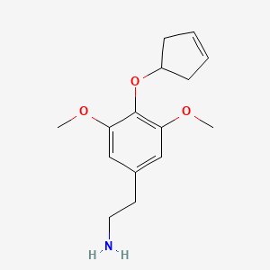 2-[4-(Cyclopent-3-en-1-yloxy)-3,5-dimethoxyphenyl]ethan-1-amine - 
