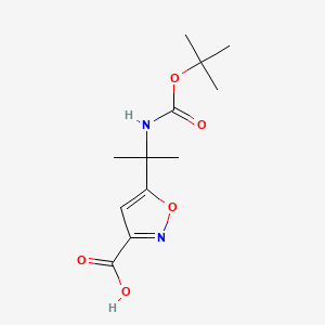 5-(2-{[(Tert-butoxy)carbonyl]amino}propan-2-yl)-1,2-oxazole-3-carboxylicacid - 