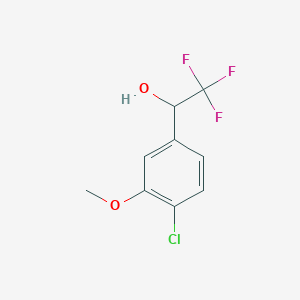 1-(4-Chloro-3-methoxyphenyl)-2,2,2-trifluoroethan-1-ol - 