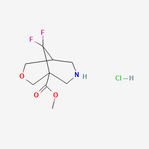 Methyl9,9-difluoro-3-oxa-7-azabicyclo[3.3.1]nonane-1-carboxylatehydrochloride - 