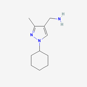 (1-cyclohexyl-3-methyl-1H-pyrazol-4-yl)methanamine - 