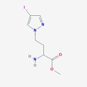 Methyl 2-amino-4-(4-iodo-1h-pyrazol-1-yl)butanoate - 