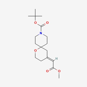 tert-butyl (4E)-4-(2-methoxy-2-oxoethylidene)-1-oxa-9-azaspiro[5.5]undecane-9-carboxylate - 