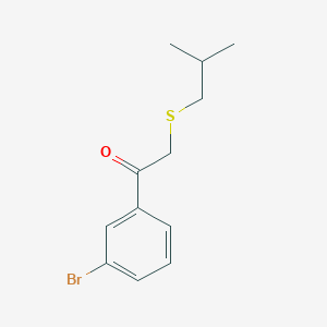 1-(3-Bromophenyl)-2-(isobutylthio)ethan-1-one - 